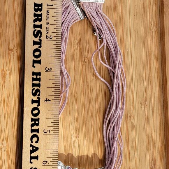 Vintage Lia Sophia Women's Pink and Purple Necklace - Picture 6 of 8